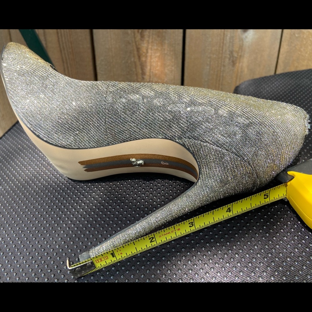 Sam Eldeman Sparkling Silver Stilettos - Picture 8 of 10